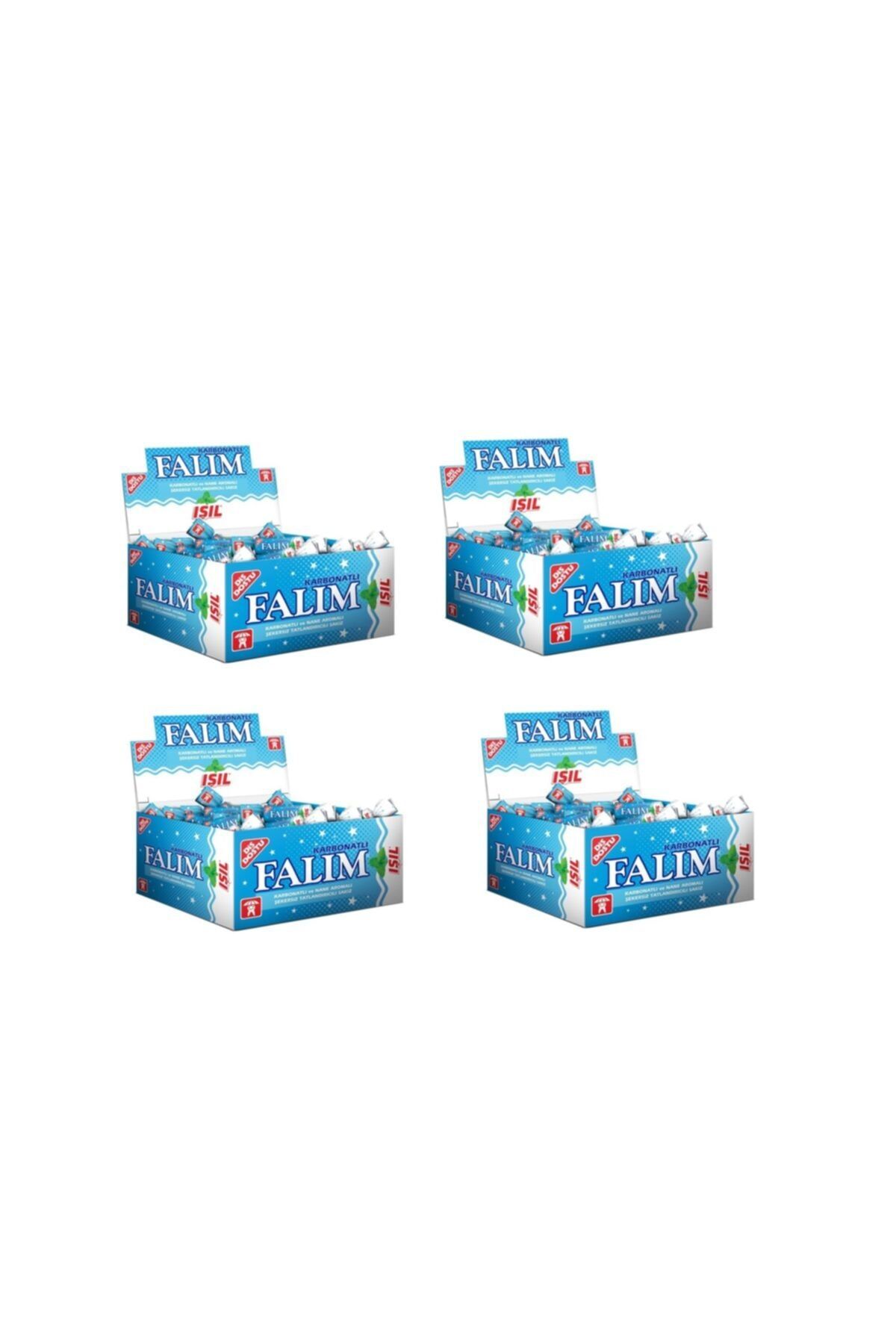 Falım Işıl Nane Aromalı Aromalı Şekersiz Sakız 1.4gr 100x4 Paket