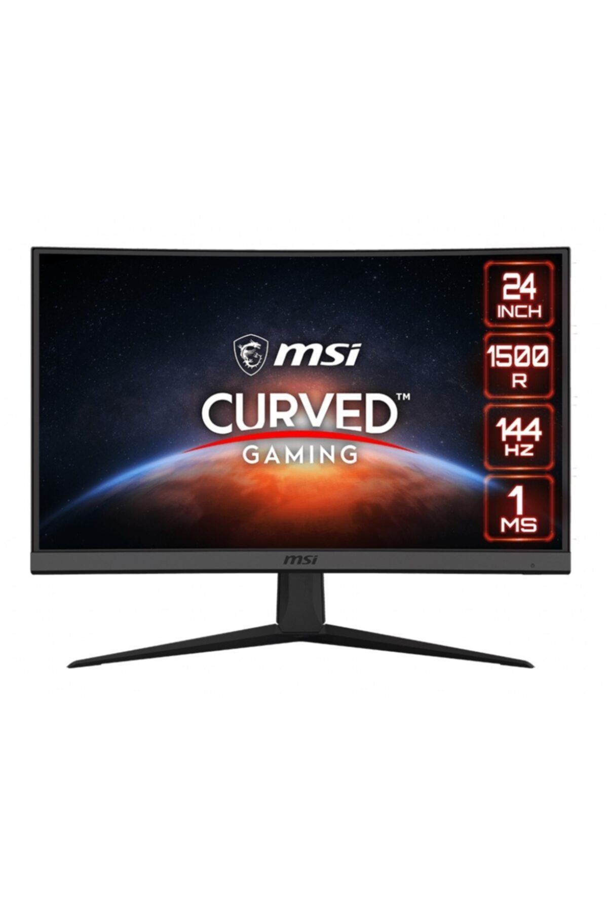 MSI 23.6 Optıx G24c6 Curved 1500r Va 1920x1080 (fhd) 16:9 144hz 1ms Freesync Premıum Gamıng Monıtor