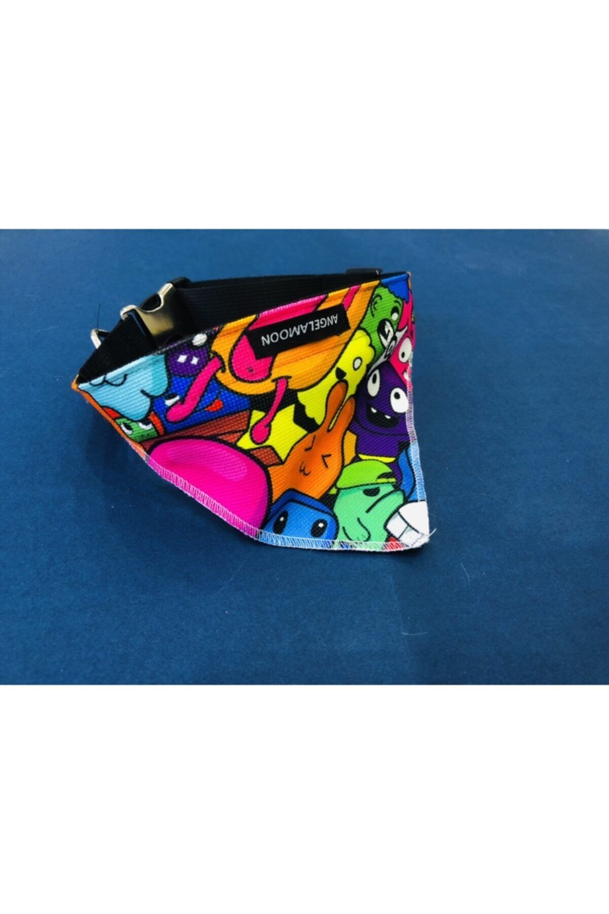 Angelapets Angelamoon Pop Art Desenli Fularlı Boyun Tasması 1 Adet
