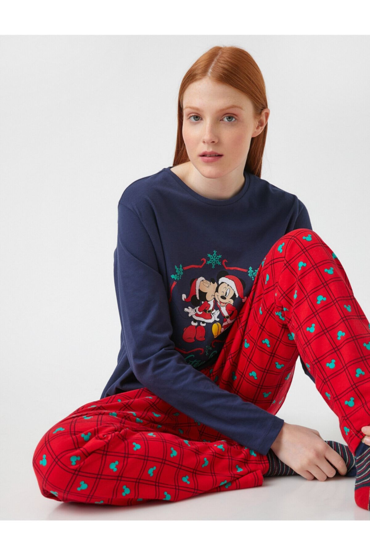 Koton Mickey Mouse Lisanslı Pamuklu Pijama Takımı