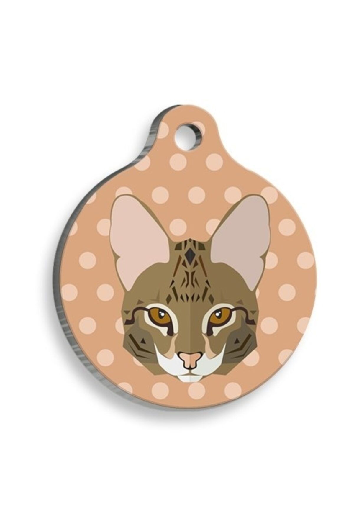 altın pati Savannah Kedisi Yuvarlak Kedi Künyesi