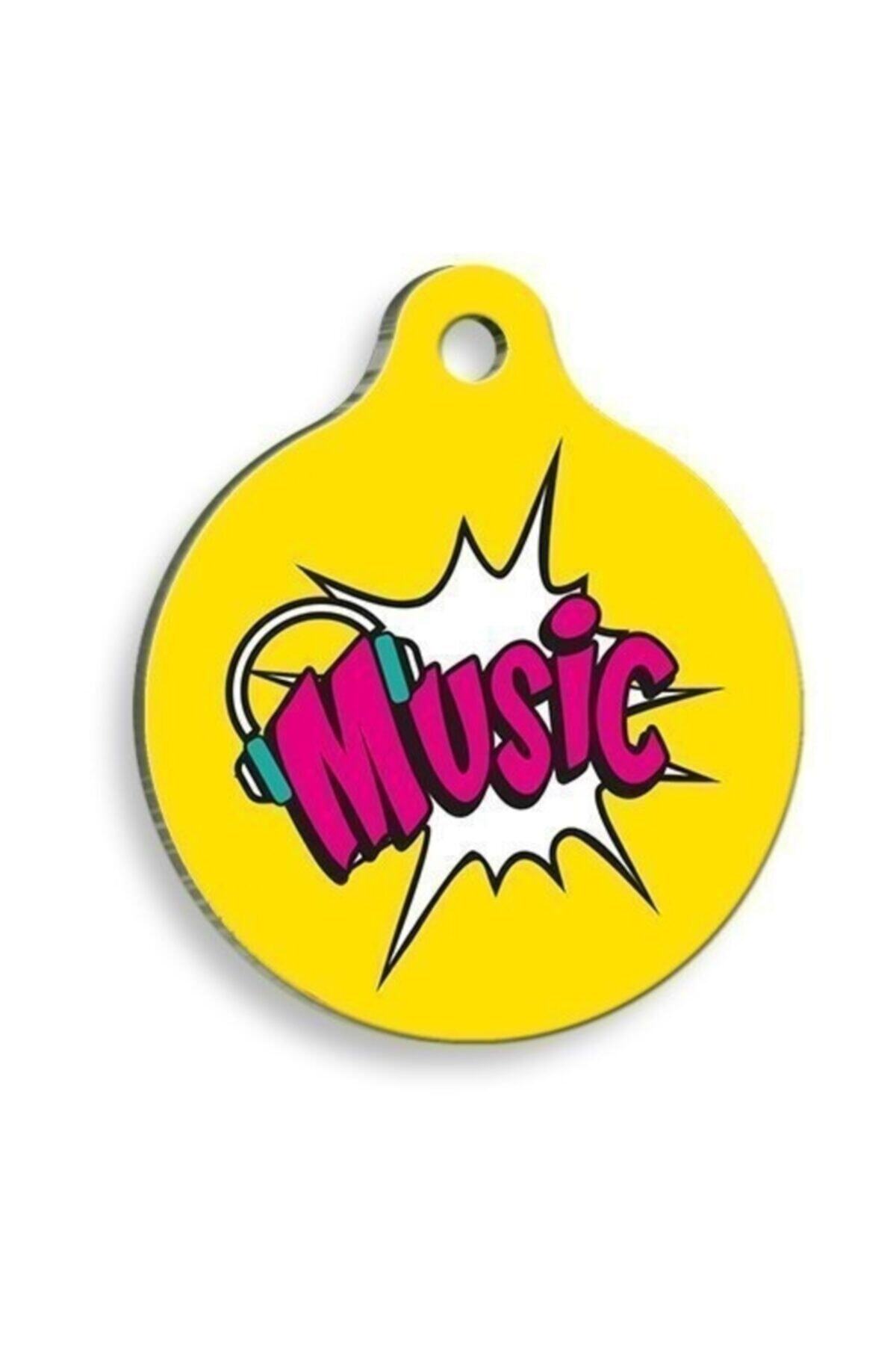 altın pati Music Yuvarlak Kedi Ve Köpek Künyesi