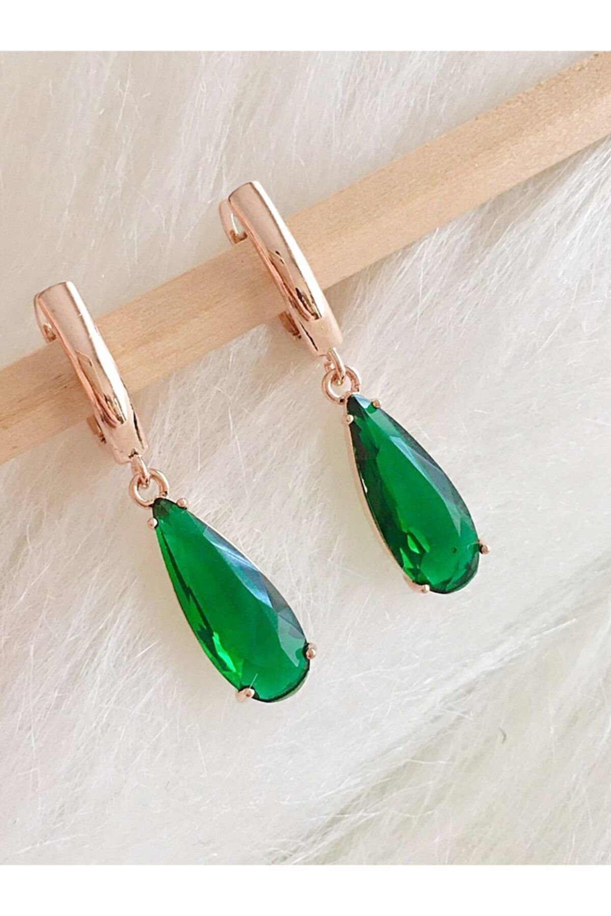 DS DİAMONDSHOP Damla Taşlı Zirkon Küpe Dmlkp-03