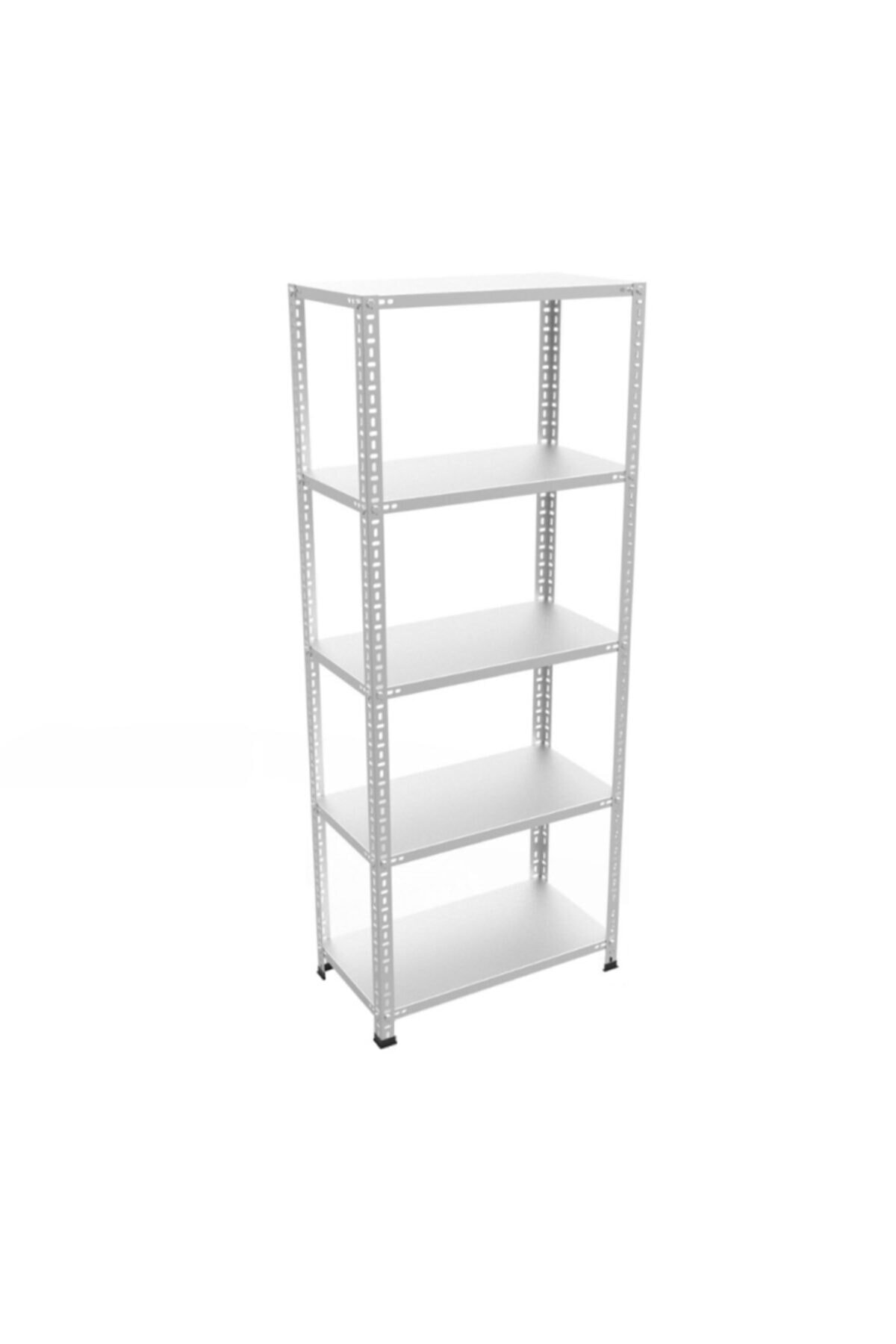 RafBurada 5 Katlı Galvaniz Çelik Raf. Depo, Kiler, Dosya Rafı 1.00 Mm-43x75-150 Cm