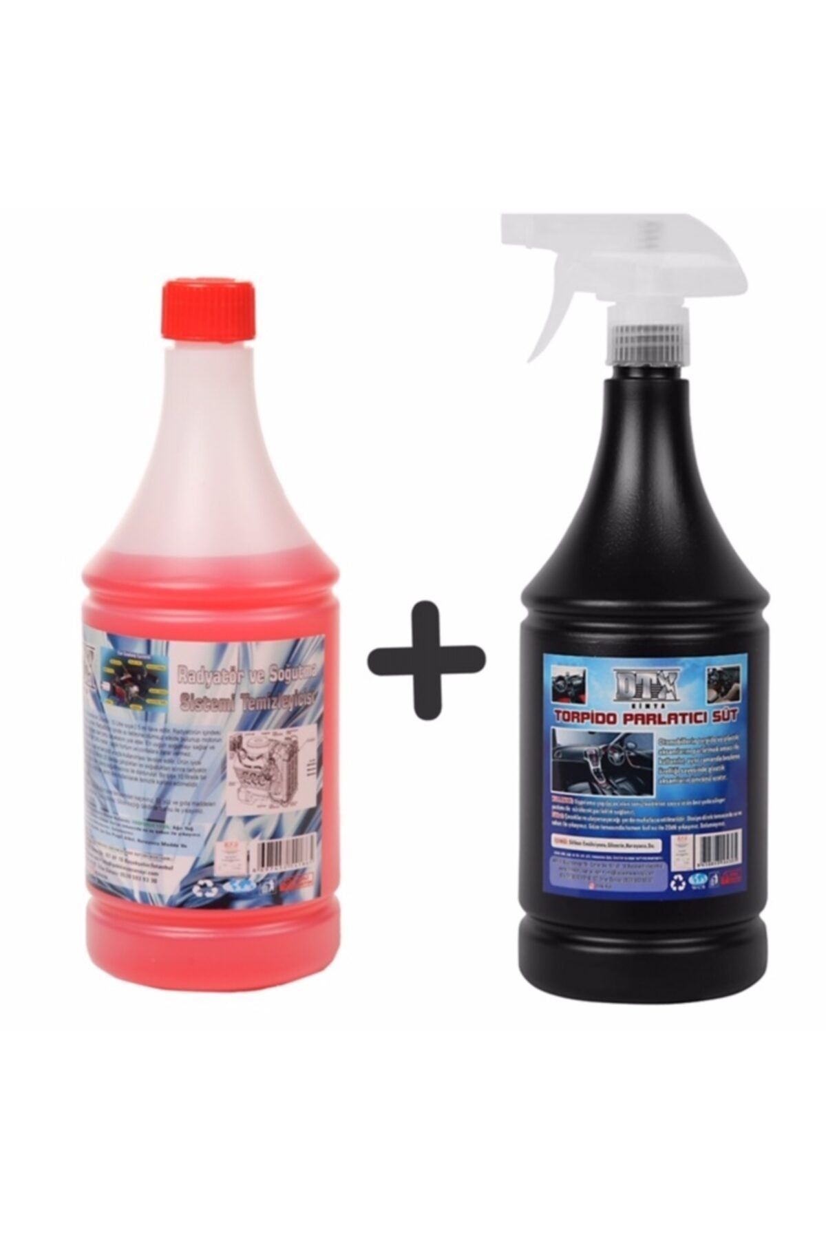 Dtx Kimya Oto Kalorifer Ve Petek Temizleme Ilacı (solventli) 1 Lt & Oto Torpido Parlatıcı Süt 500 Ml