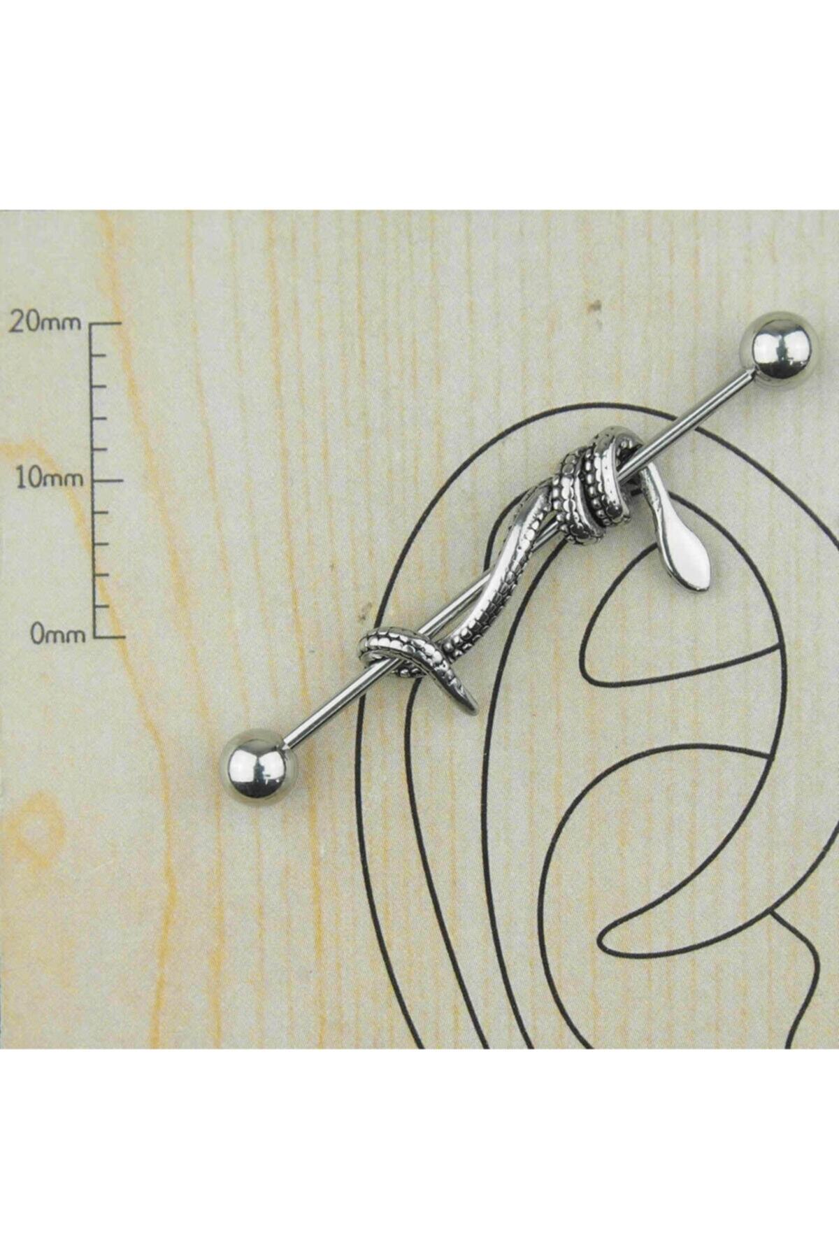TAKIDAN Sarmal Yılan Cerrahi Çelik Industrial Köprü Piercing