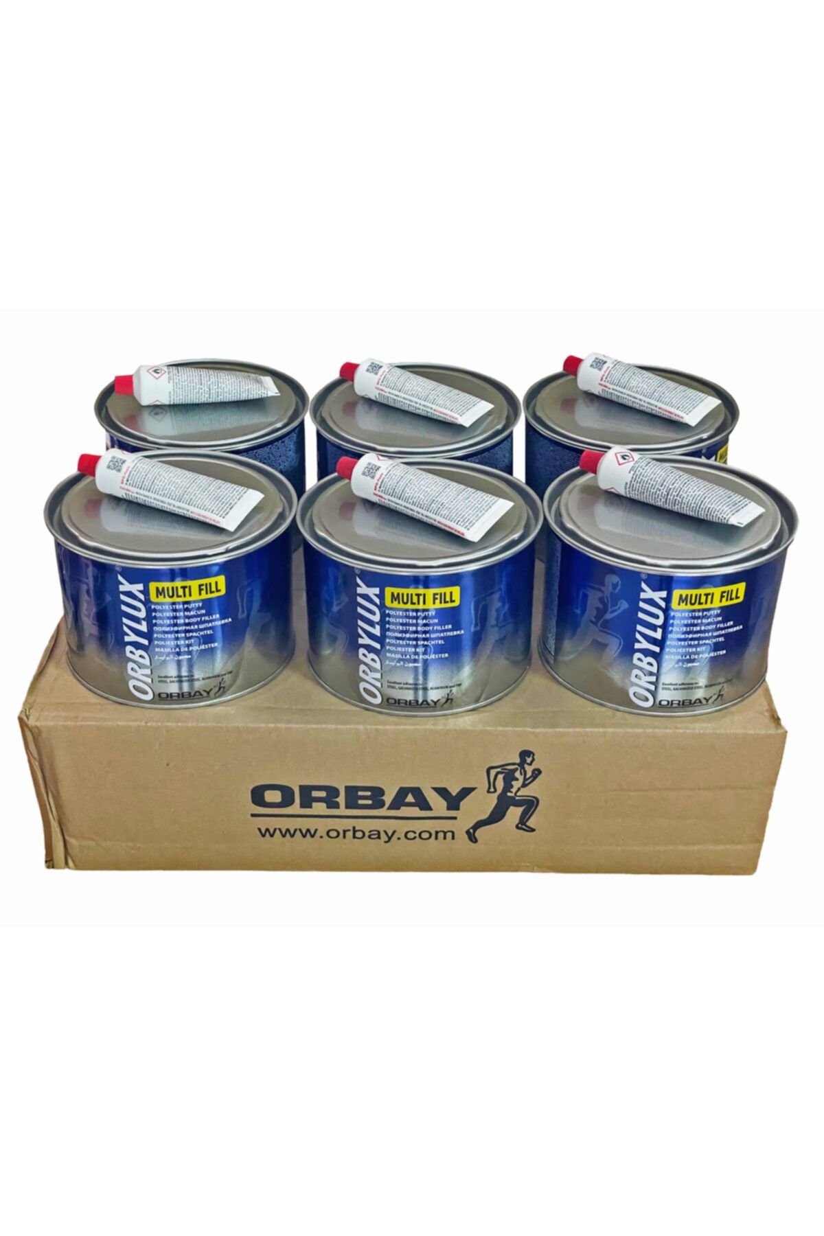 Orbay Polyester Çelik Macun 6 Adet (1 Koli) 2700gram