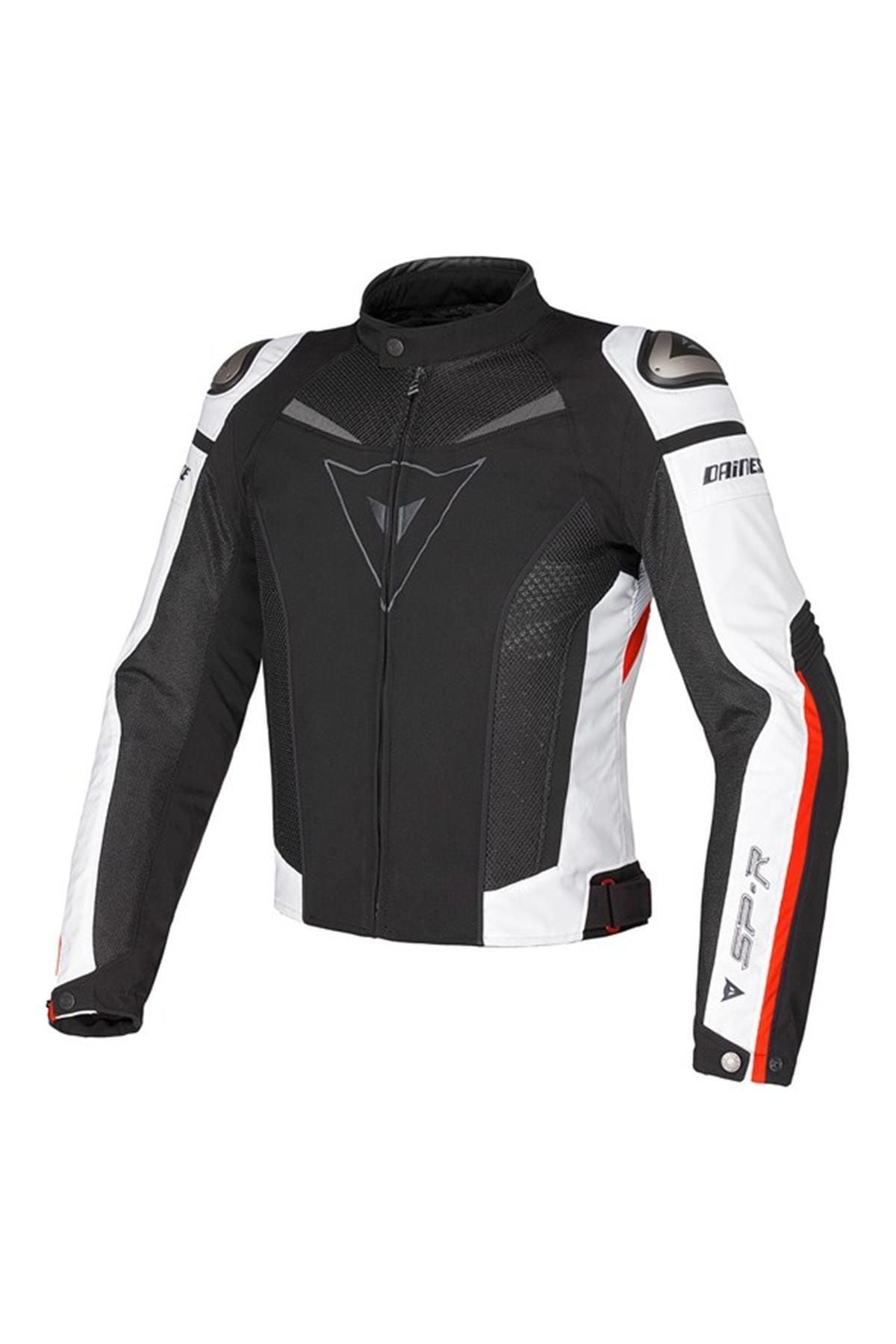 Dainese Super Speed Tekstil Mont Black White Red Motosiklet Montu