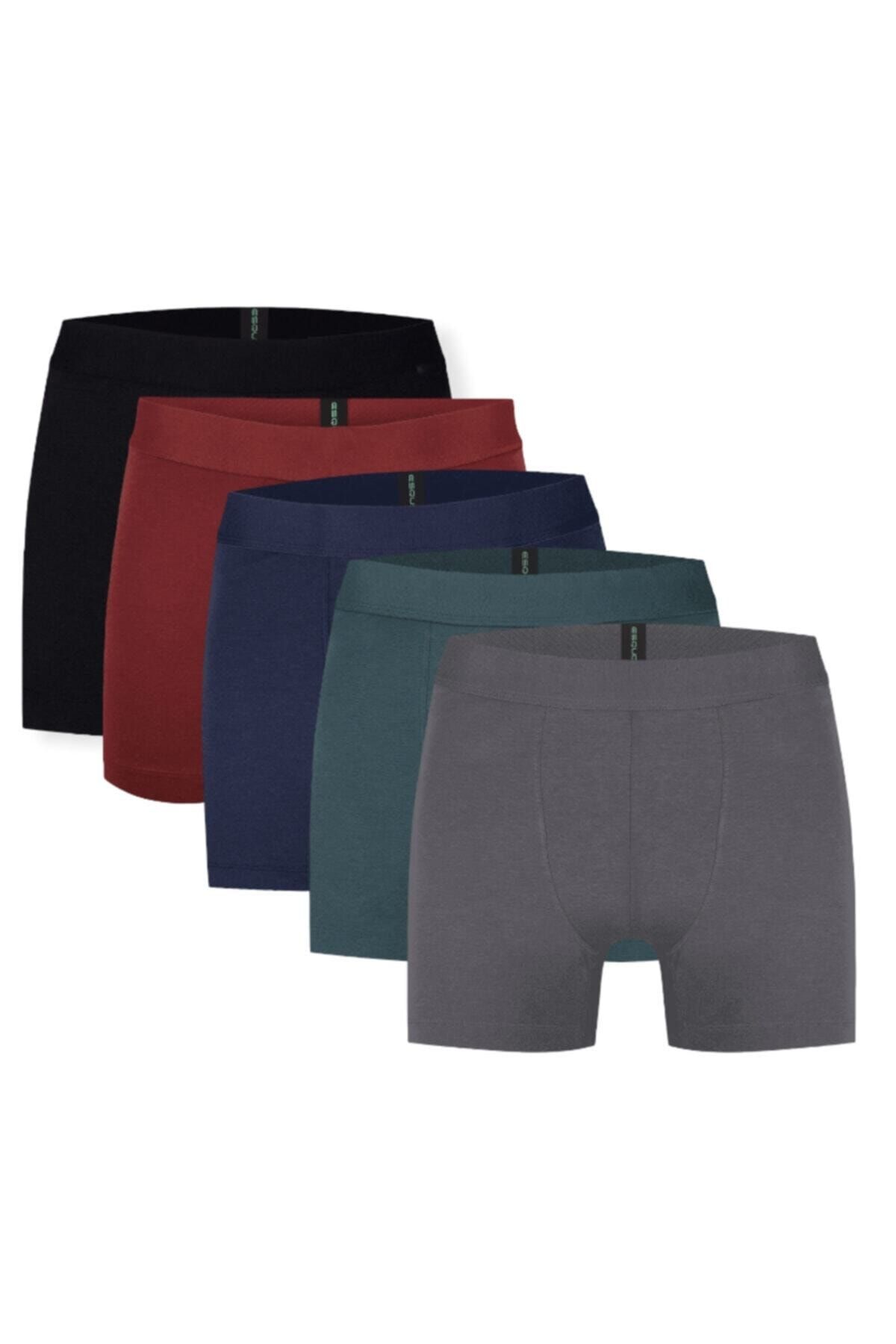 ESQUDO Erkek Pamuk Modal Boxer Beşli Paket