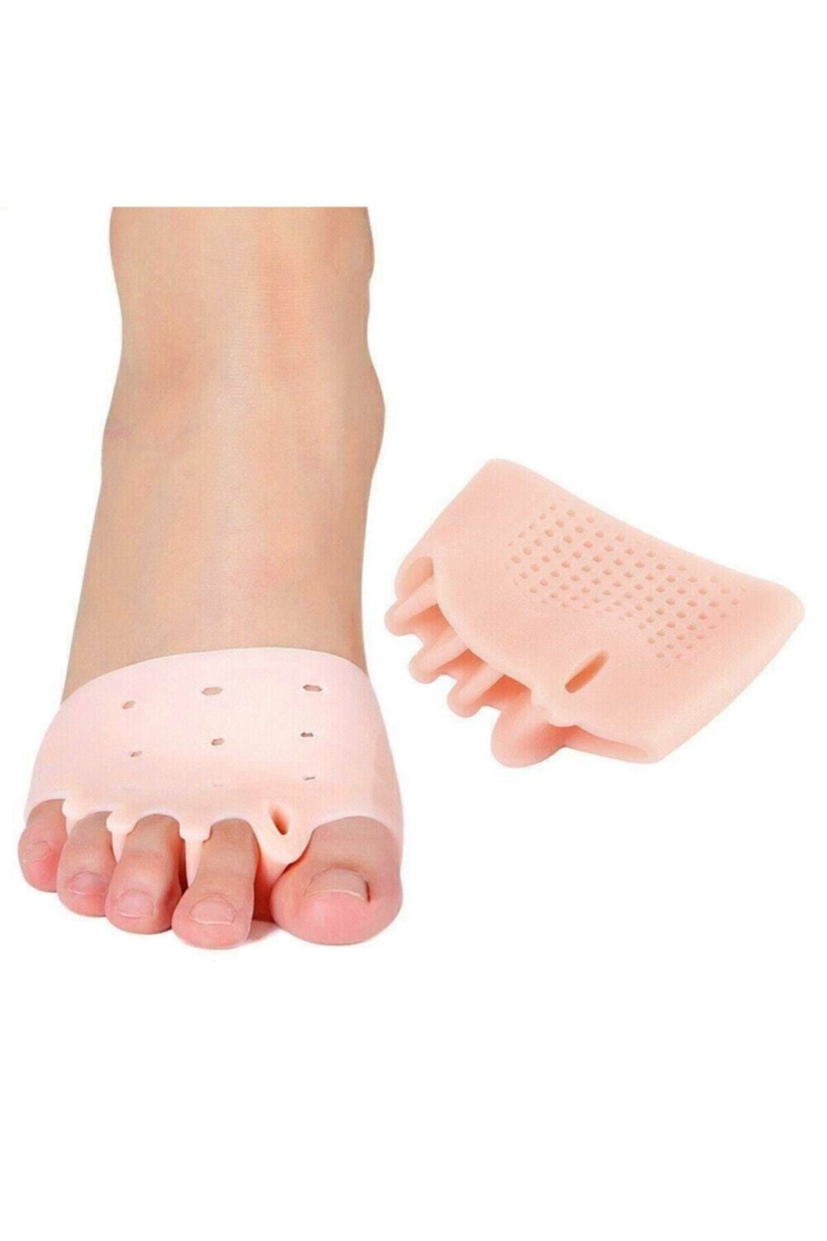 Bilzz Ayak Parmak Ayırıcı 5 Parmak Makaralı Ayıran Gömlek Silikon Bunyon Hullux Valgus Çift