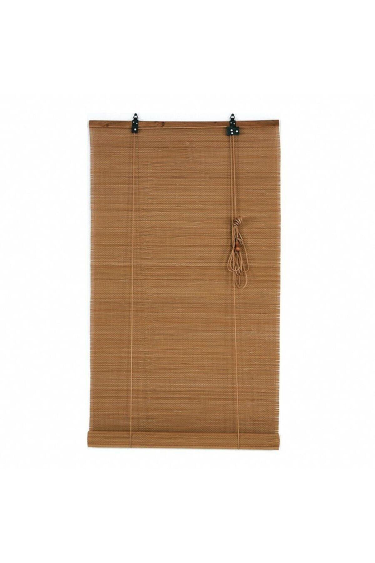 GoodHauStore Ahşap Görünümlü Bambu Stor Perde