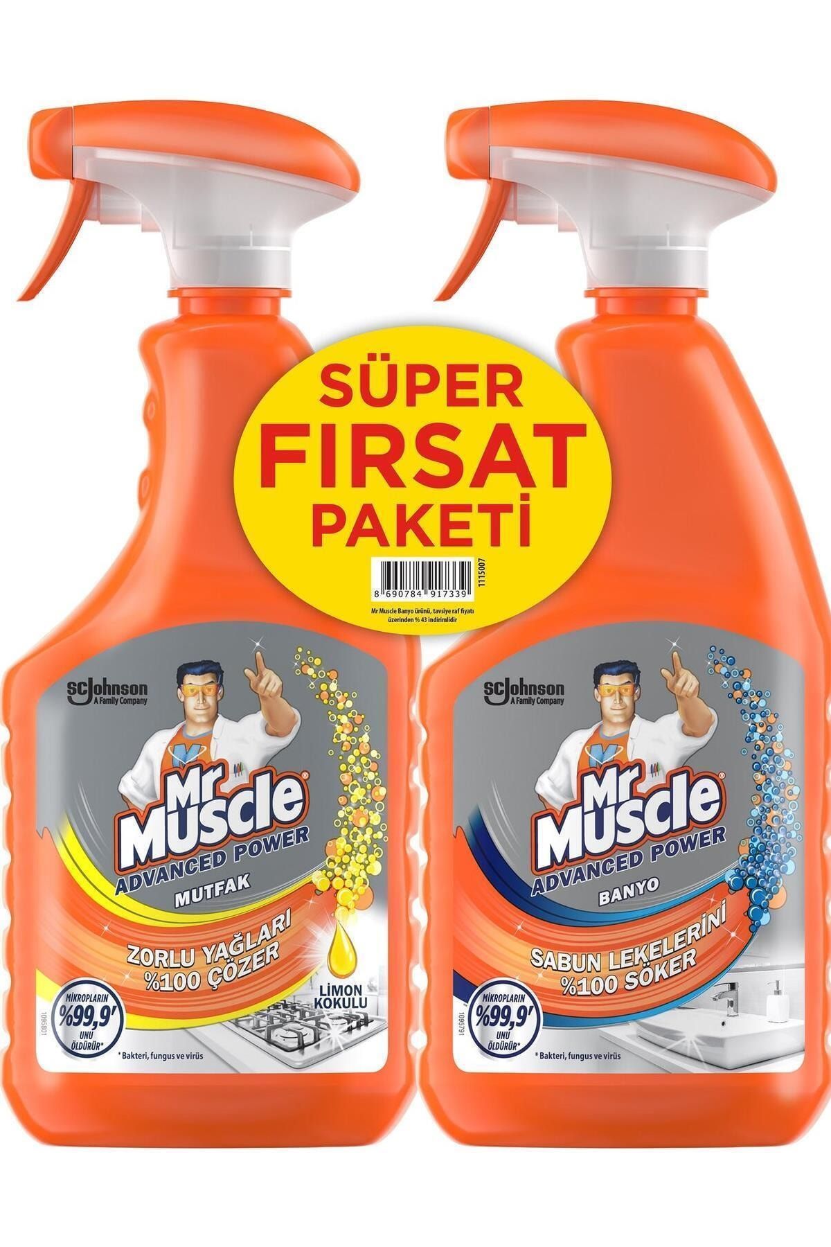 Mr. Muscle Marka: Mr Muscle Advanced Power Mutfak & Banyo Temizleyici 750mlx2 Kategori: Bulaşık Parl