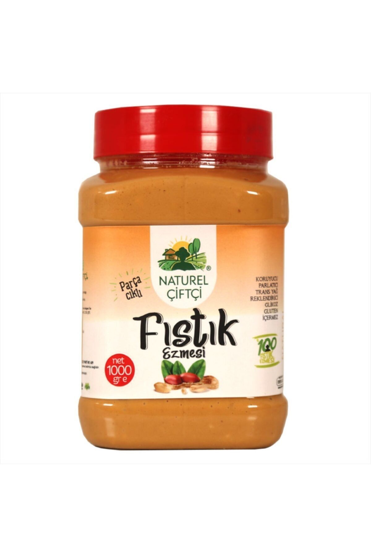 Naturel Çiftçi Ntezme06 Parçacıklı Katkısız Yer Fıstığı Ezmesi 1kg