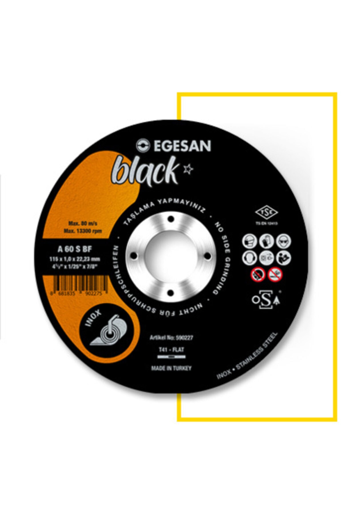 Egesan 115*1*22 A 60 S Bf Inox Black