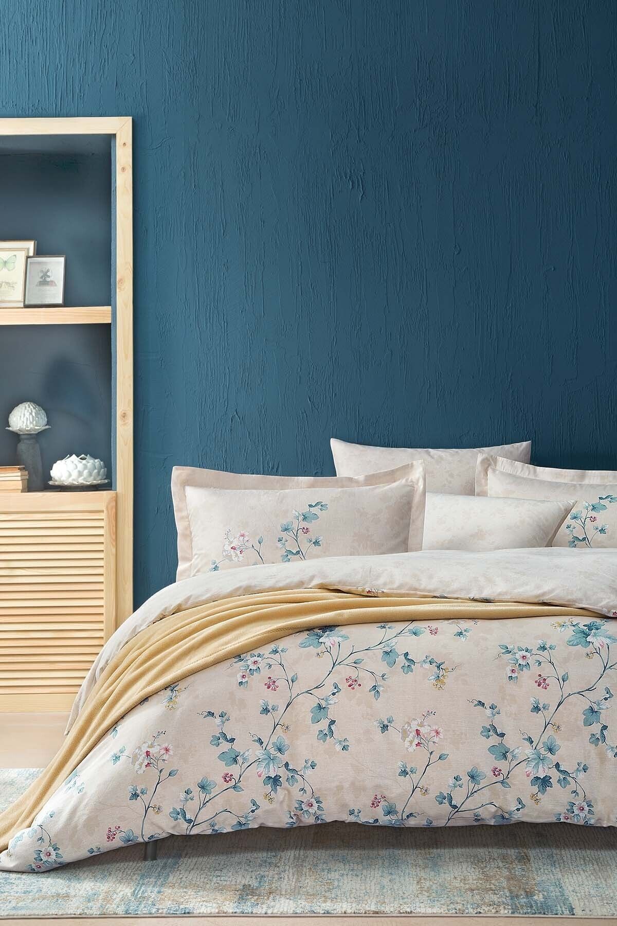 Yataş Bedding Evelia Wellsoft Battaniyeli Çift Kişilik Nevresim Takımı Seti - Limon