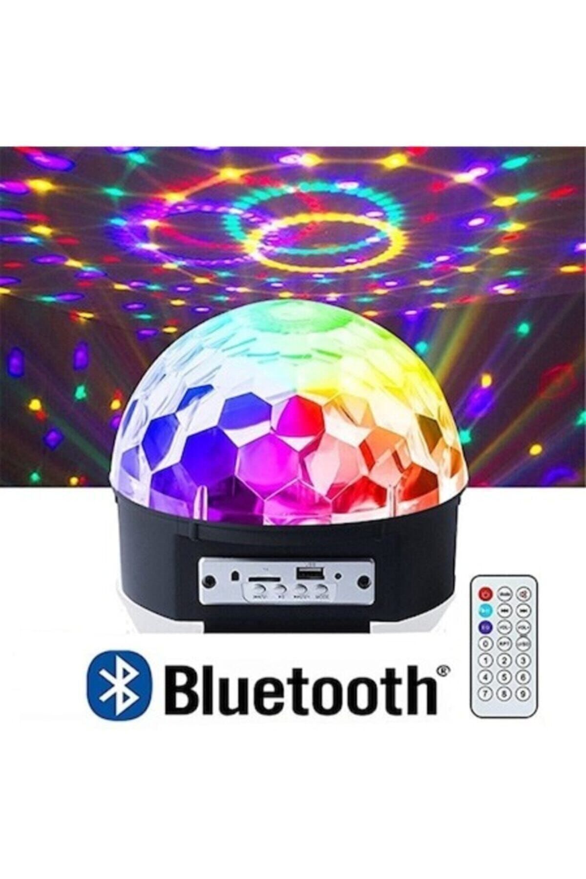 KİNGDOWS Parti Malzemesi Sese Duyarlı Bluetooth Led Küre Disko Topu Renkli Işıklı Lazer Sd Kart+ Test