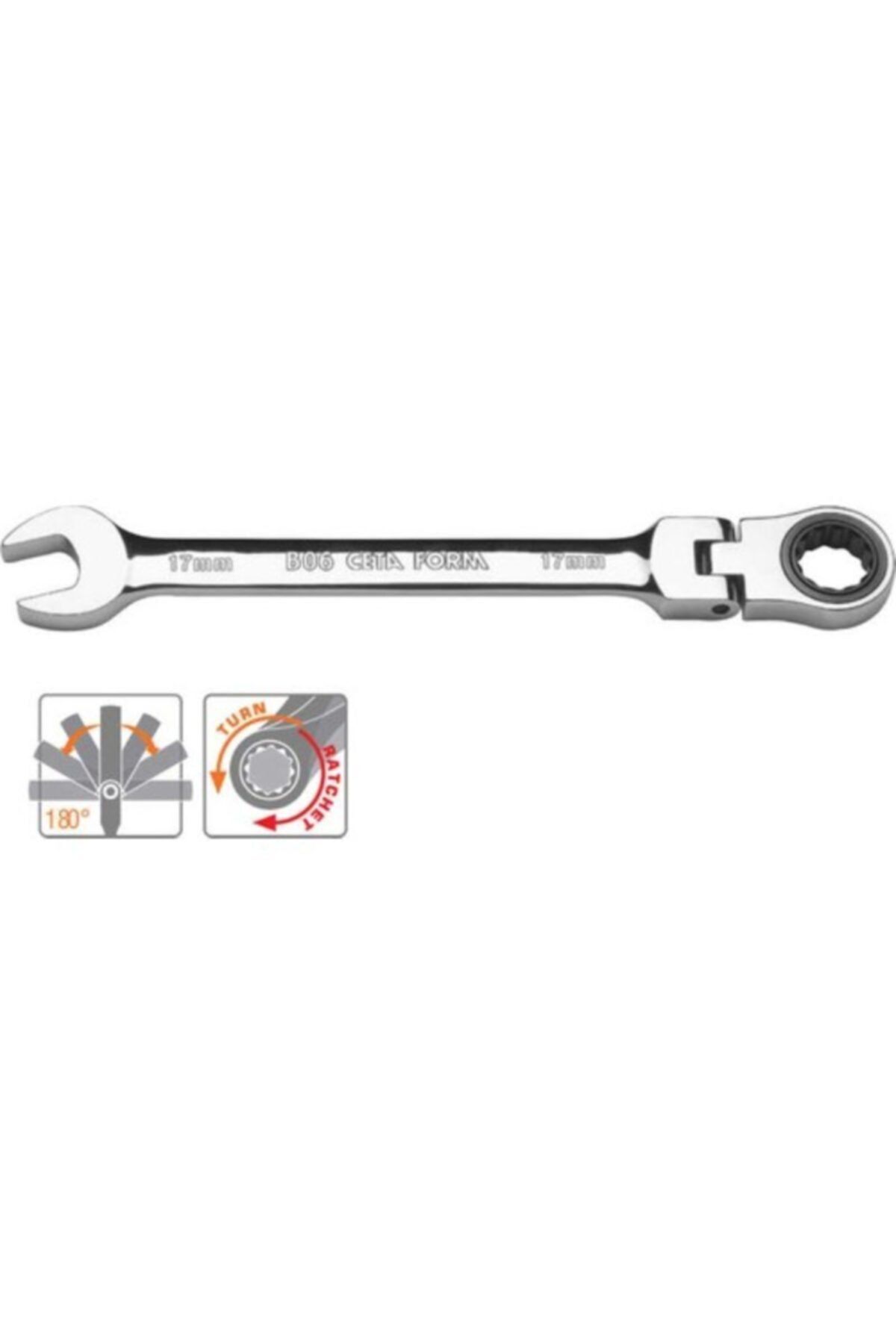 CETA FORM B06-18 18 Mm C-gear Cırcırlı Kombine Anahtar Mafsallı