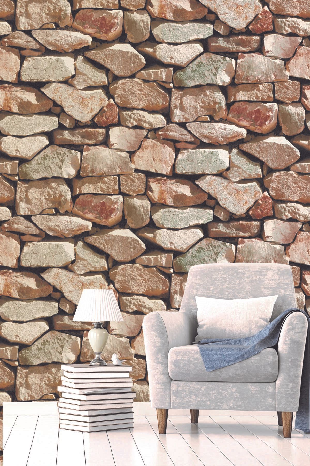 Bien Home 5327 Taş Desenli 3d Stone Duvar Kağıdı 5,30 M² 2023 Model/üretim