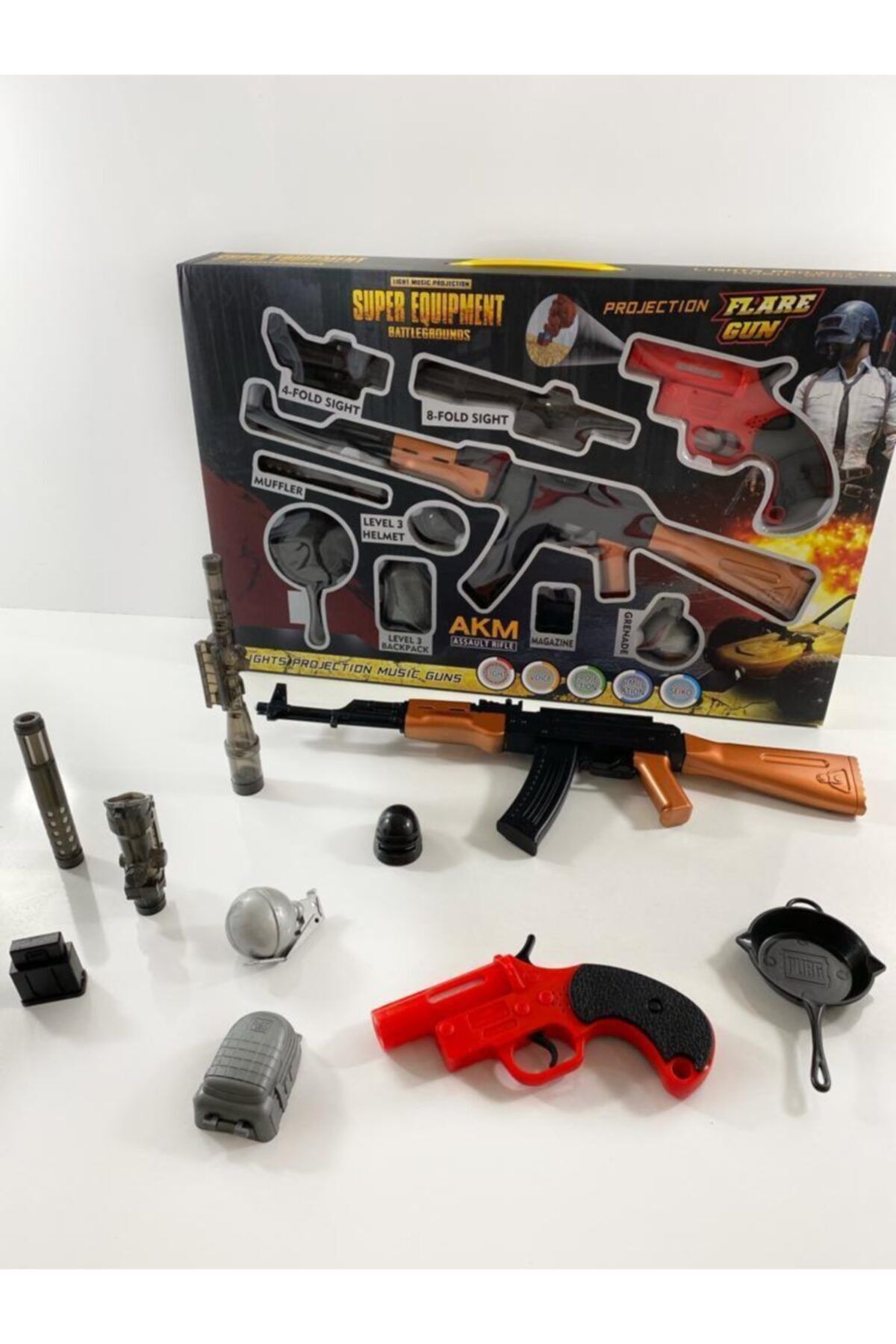 Kardelen Pubg Sesli Ve Işıklı Oyuncak Seti 10 Parça Pubg