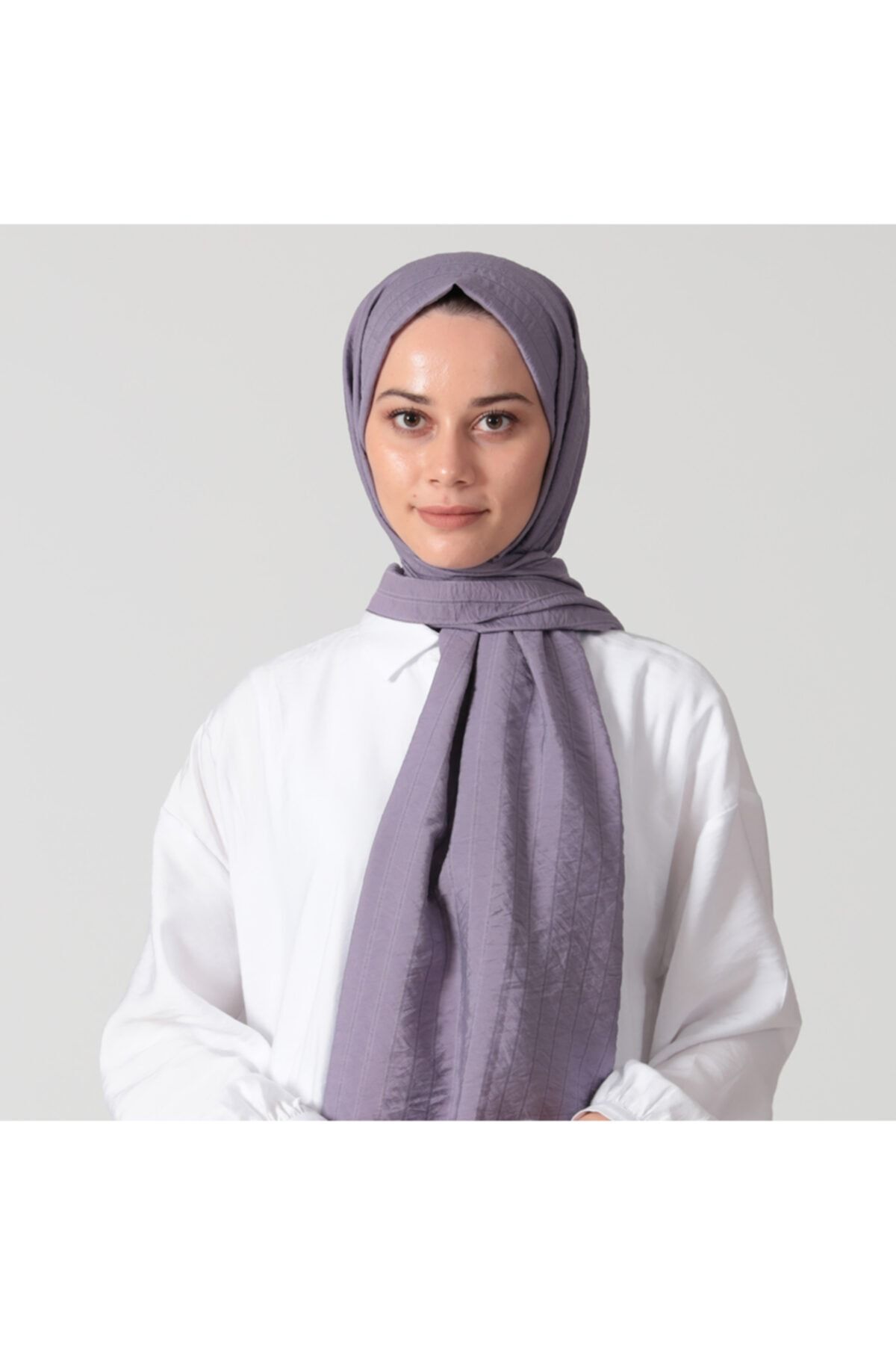 QUB SCARF Kare Desenli Yok Caz Şal