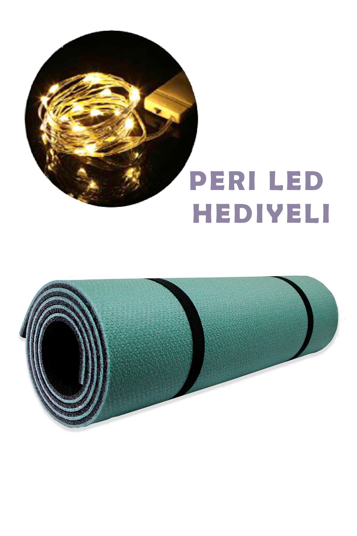 Tayzon Haki Siyah Kamp Matı (8mm ) 3mt Peri Led Hediyeli