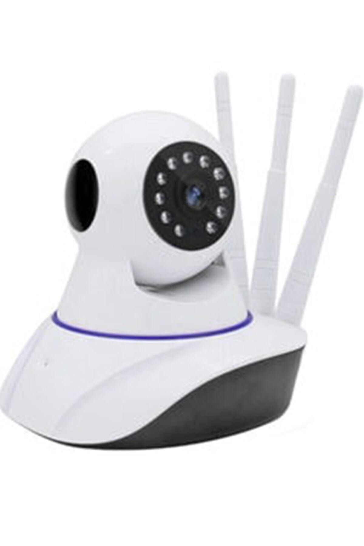 Markafox 3 Antenli Full Hd Wifi Kablosuz Ip Güvenlik Bebek Kamerası Hareketli Bebek Odası Kamera