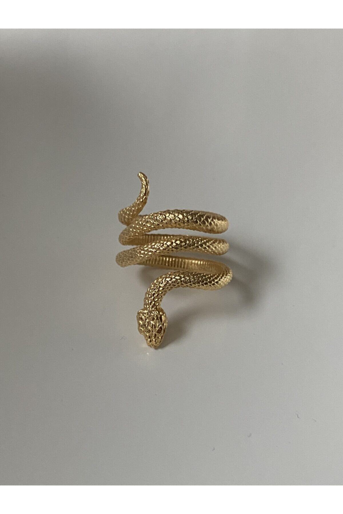 vi store vi jewelry Altın Kaplama Yılan Yüzük