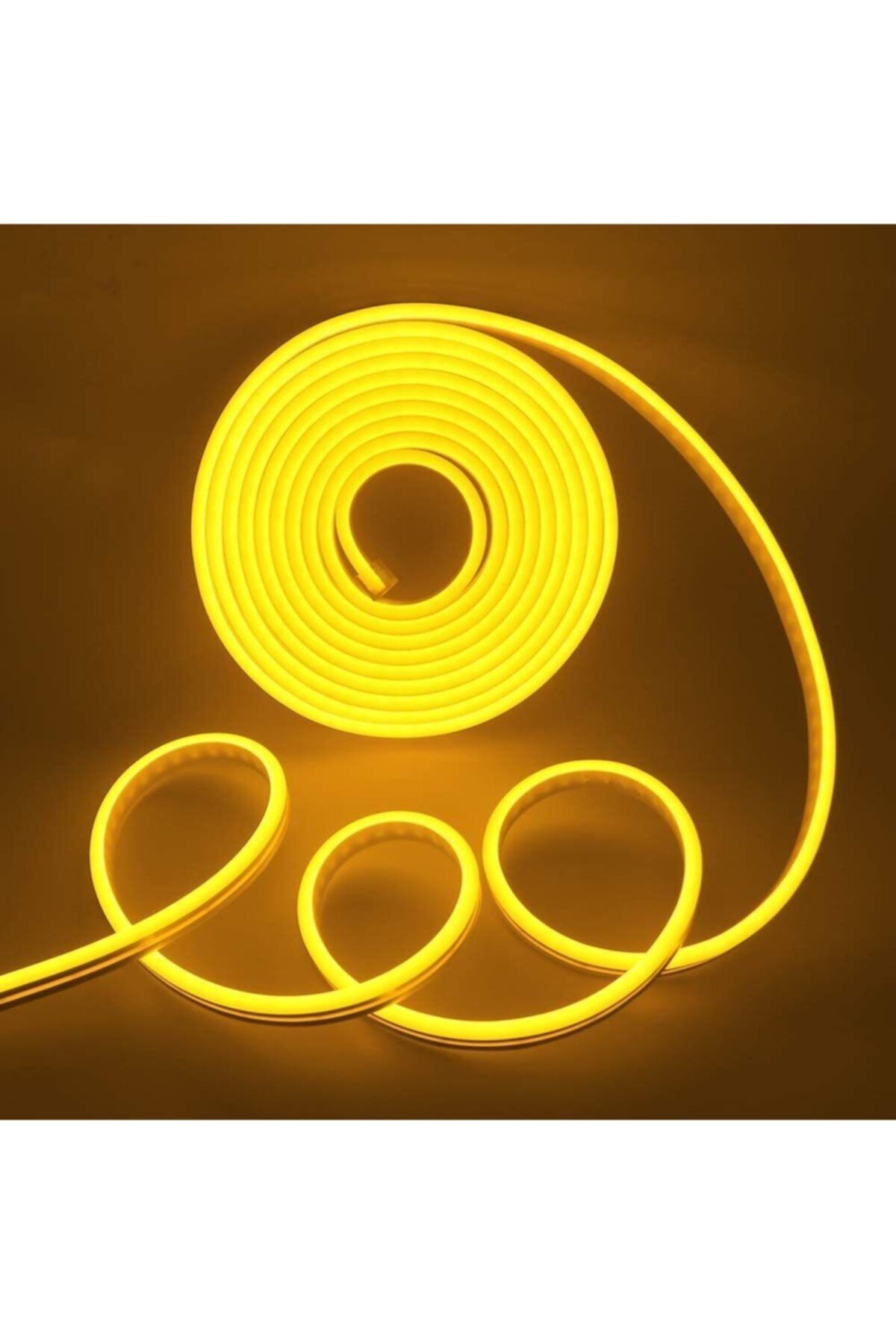 Ema Dükkan 12v Amber Neon Led 10 Metre | Esnek Neon Hortum Led Aydınlatma | Su Geçirmez