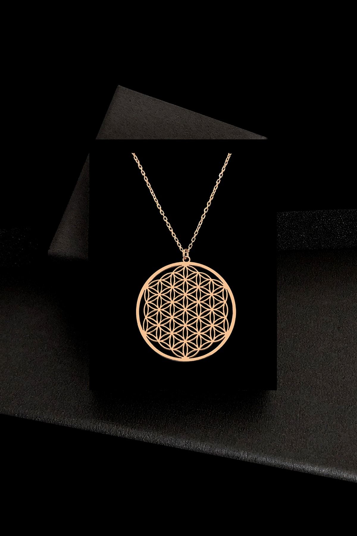 ROXX THE JEWELLRY 60 Cm 925 Ayar Gümüş Yaşam Çiçeği Kadın Kolye Rose