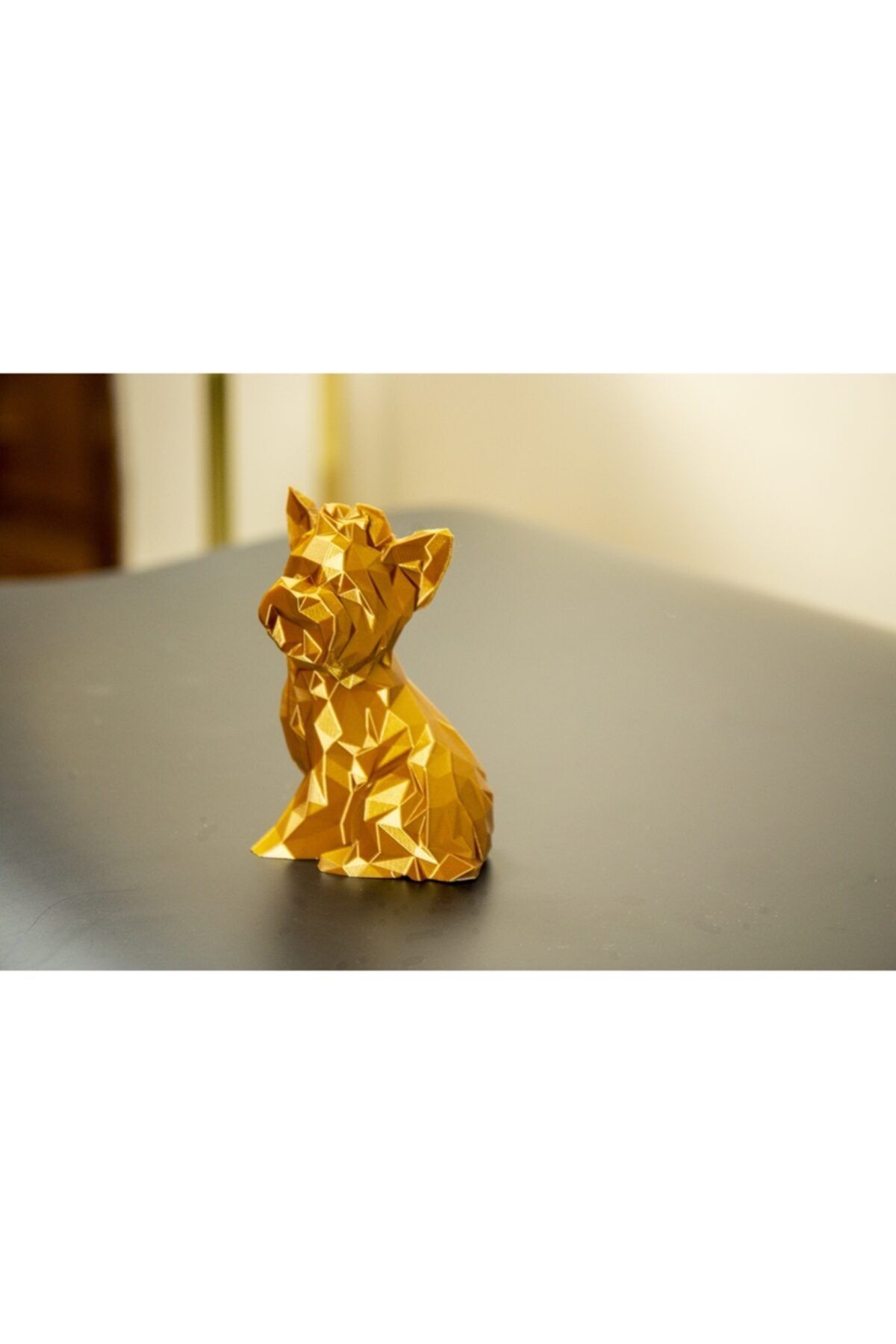 Mineliste Lowpoly Yorkshire Terrier Dekoratif Obje