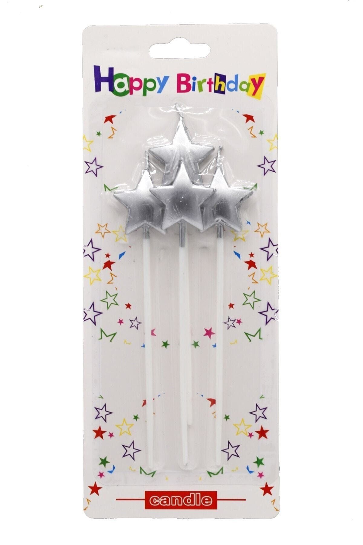 Kelebek Parti ve Kına Yıldız Pasta Mumu 13.5 Cm