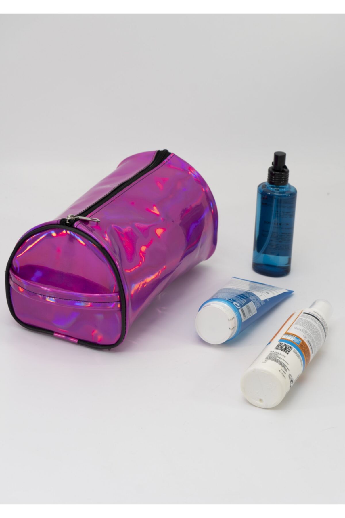 Rof Bag Pembe Hologram Seyahat Ve Makyaj Çantası