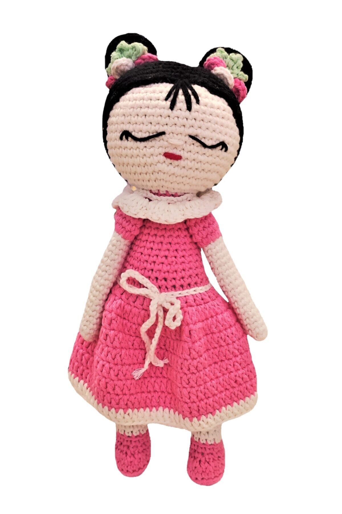 Pacco Baby El Örgüsü %100 Pamuk Pembe Leyloş Oyun Arkadaşı