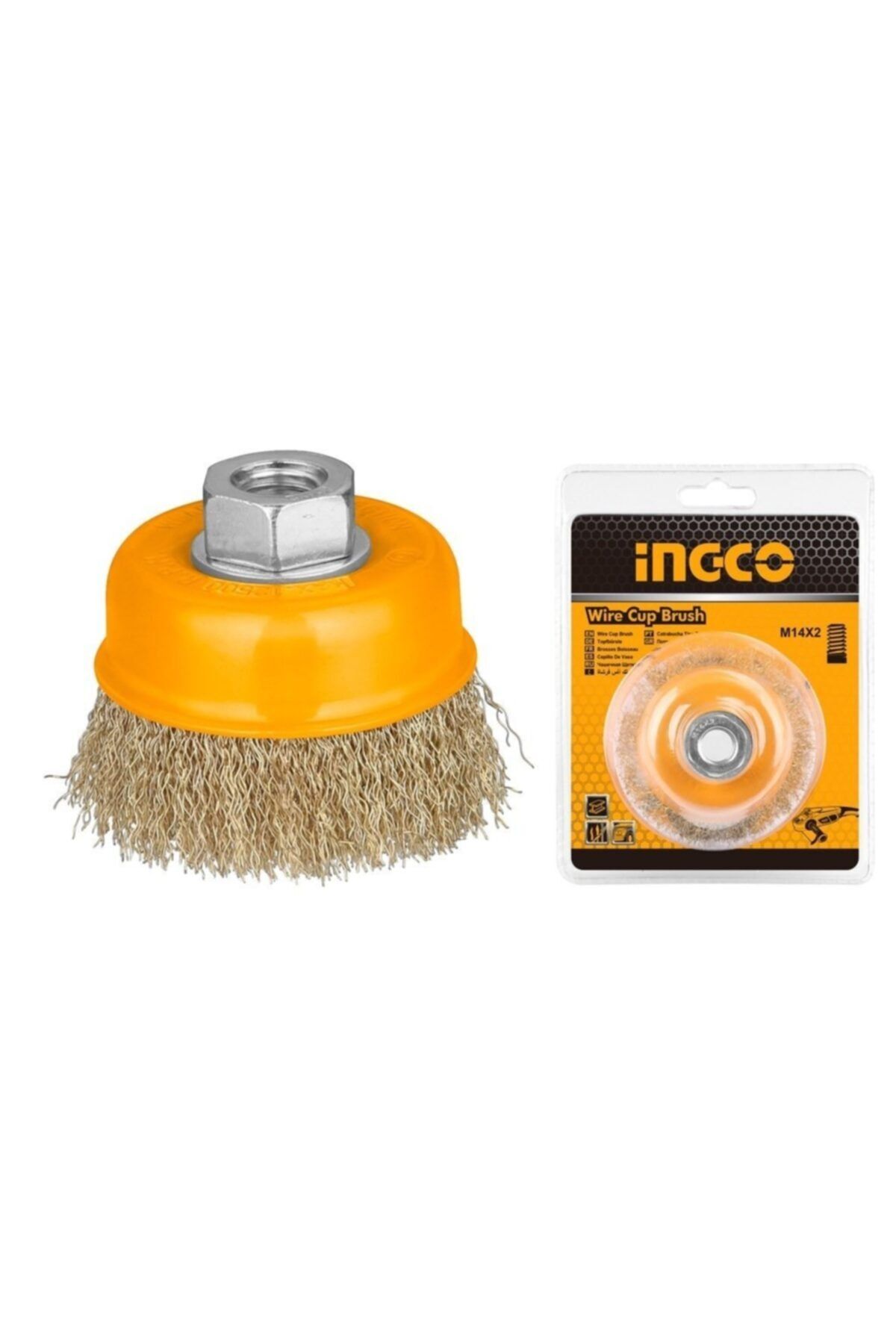 Ingco Saçaklı Çanak Fırça 75mm