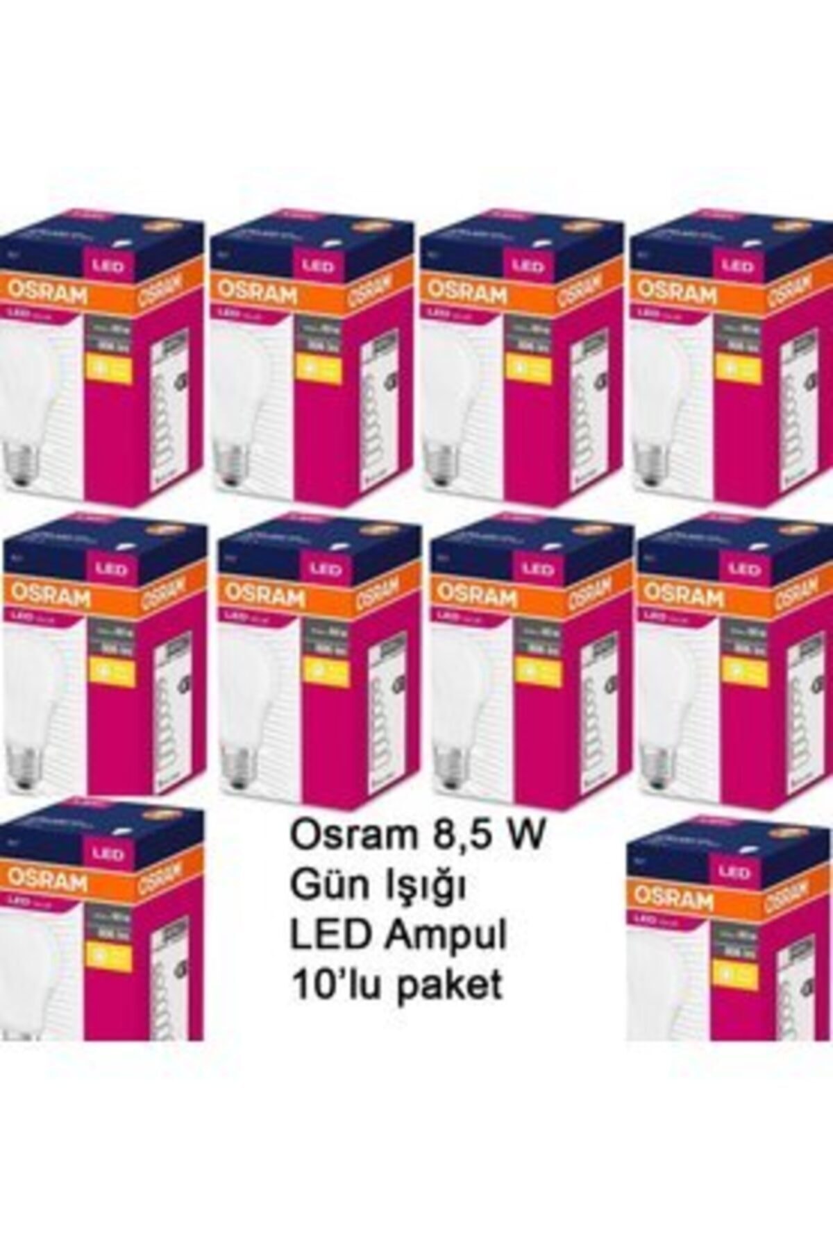Osram Led Ampul 8,5 Watt E27 Duy 806 Lümen-10 Adet