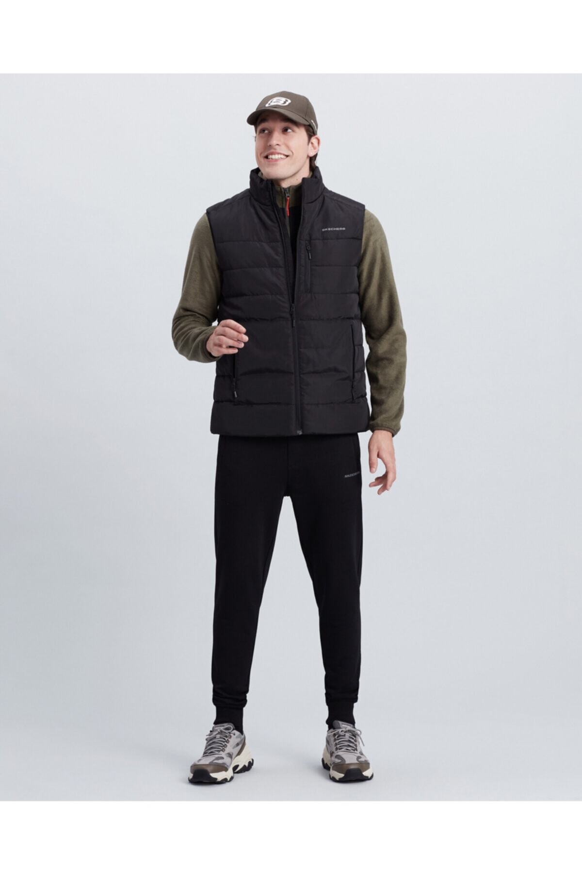 SKECHERS M Pocket Vest Erkek Siyah Yelek - S212037-001