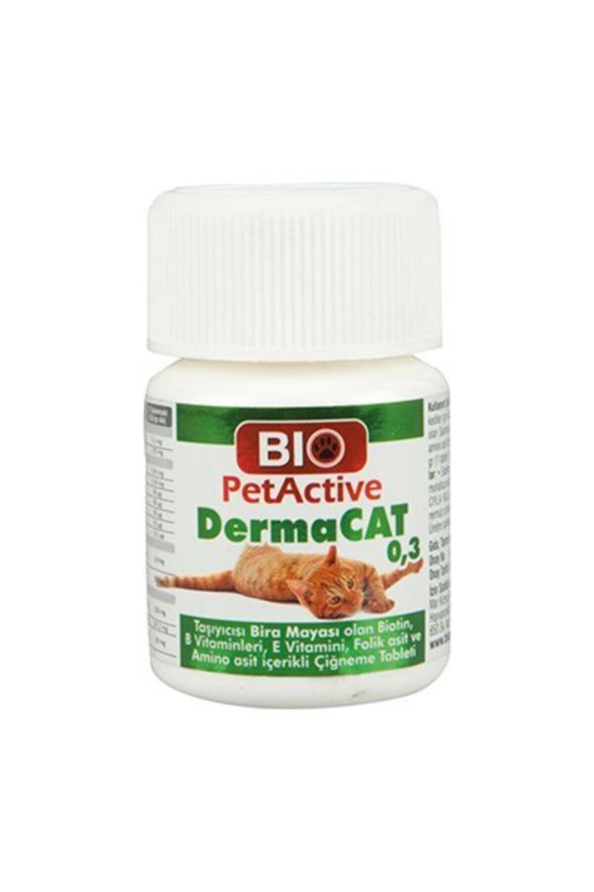 Pet Active Dermacat Kediler Için Sarımsaklı Maya Tableti 75 Adet 22.5 Gr