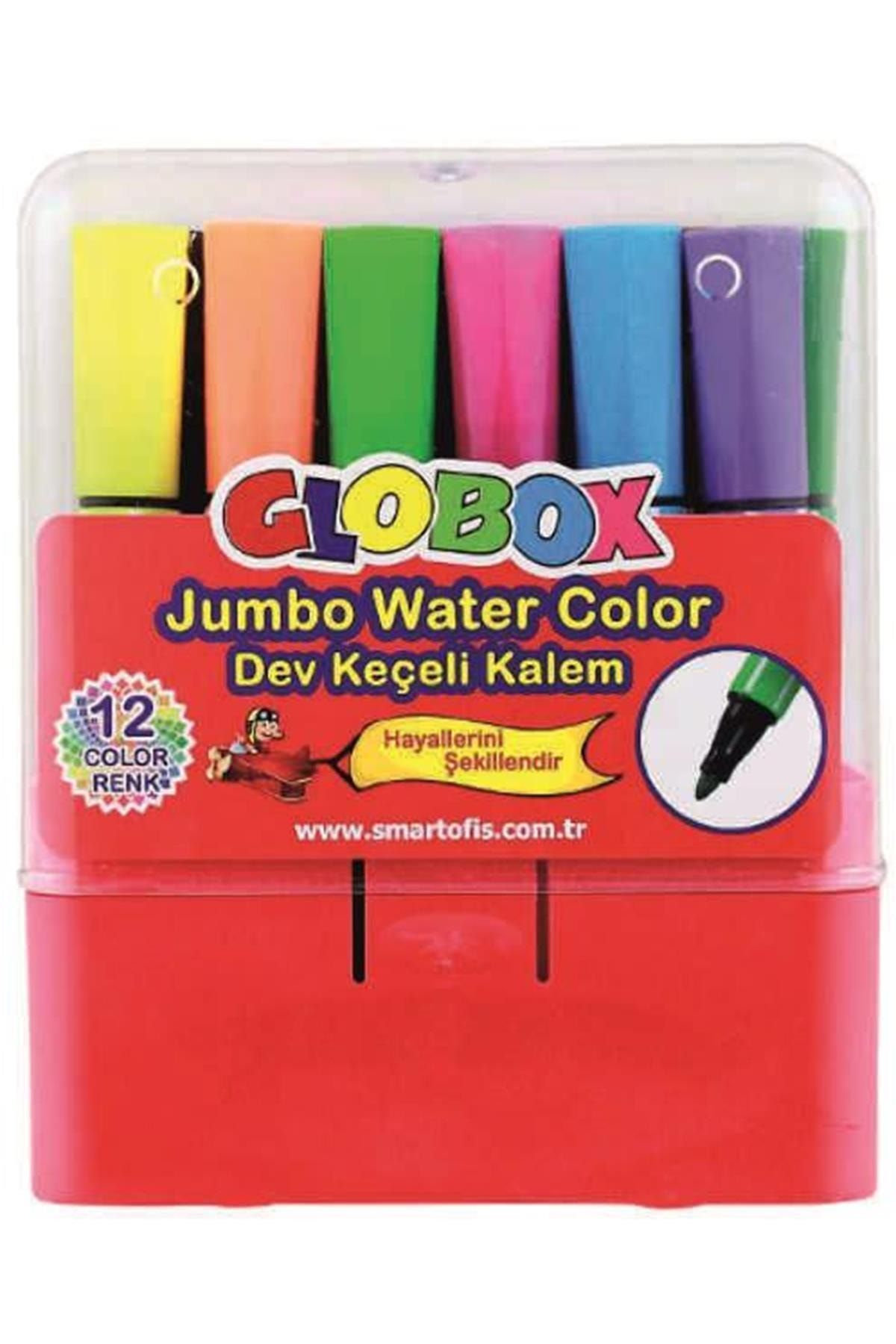 Globox 12 Renk Jumbo Üçgen Keçeli Kalem 1128