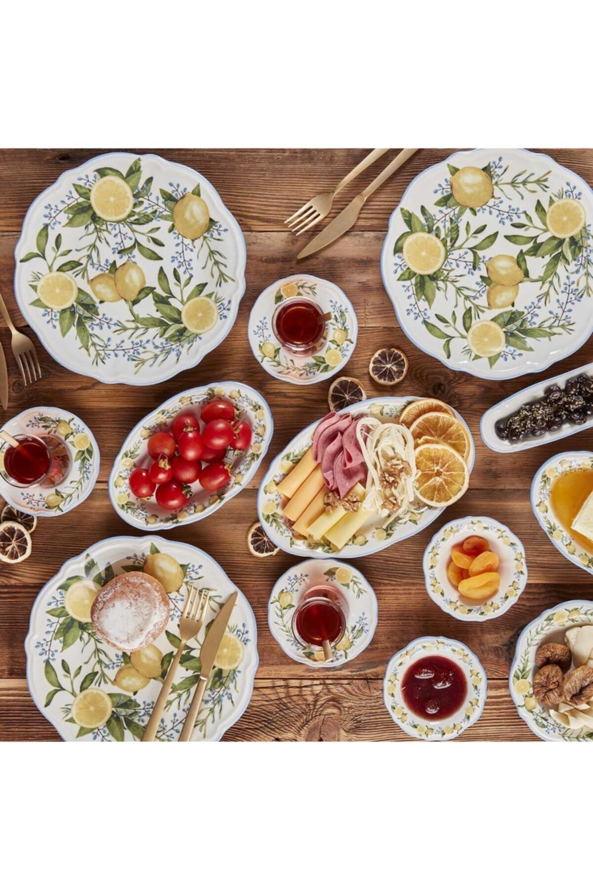 Bella Maison Lemonade Stoneware 26 Parça 6 Kişilik Kahvaltı Takımı Sarı