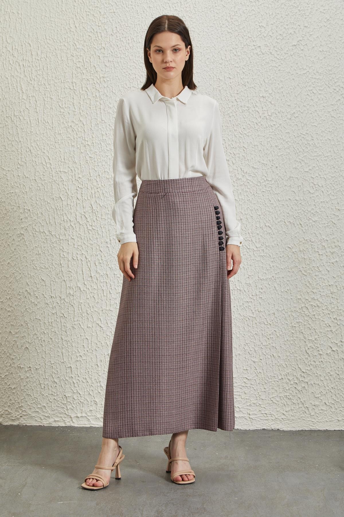 Sitare Deri Biritli Etek 22k9092-1