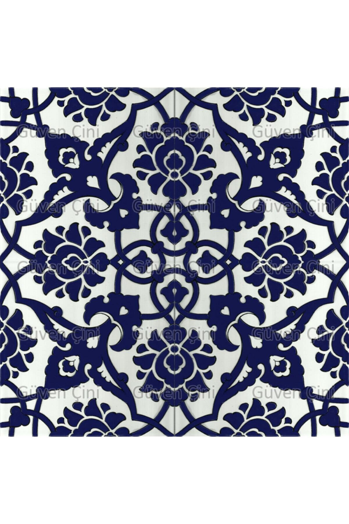 Kütahya Çini 20*20 Kabartmalı Iznik Çini Karo