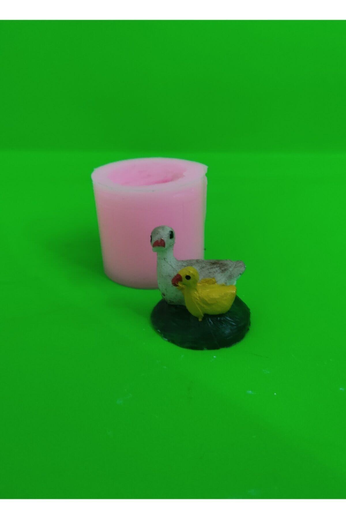 AnkaHobiMarket Mini Ikili Ördek Silikon Kalıp