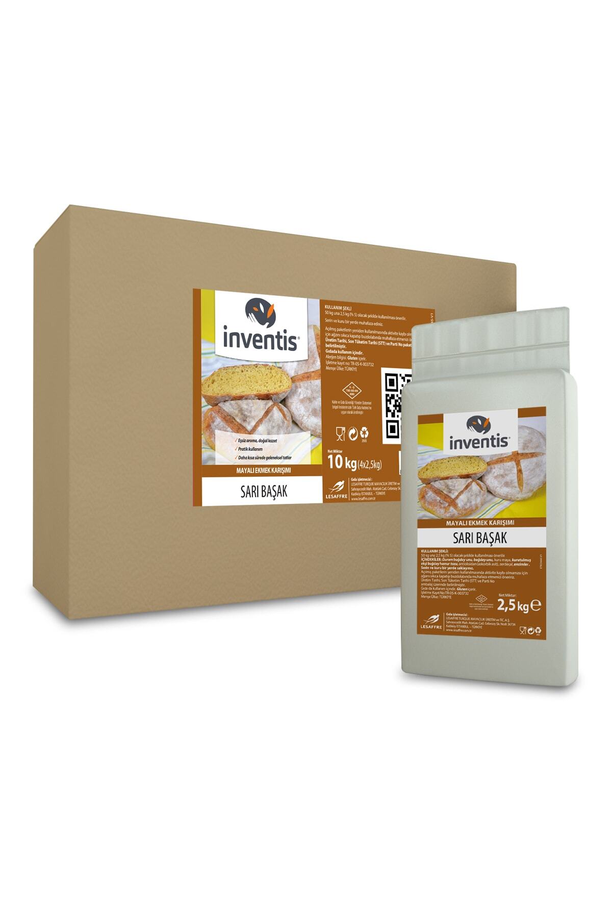 Inventis Sarı Başak Mayalı Ekmek Karışımı 2,5 kg X 4 - 10kg Koli
