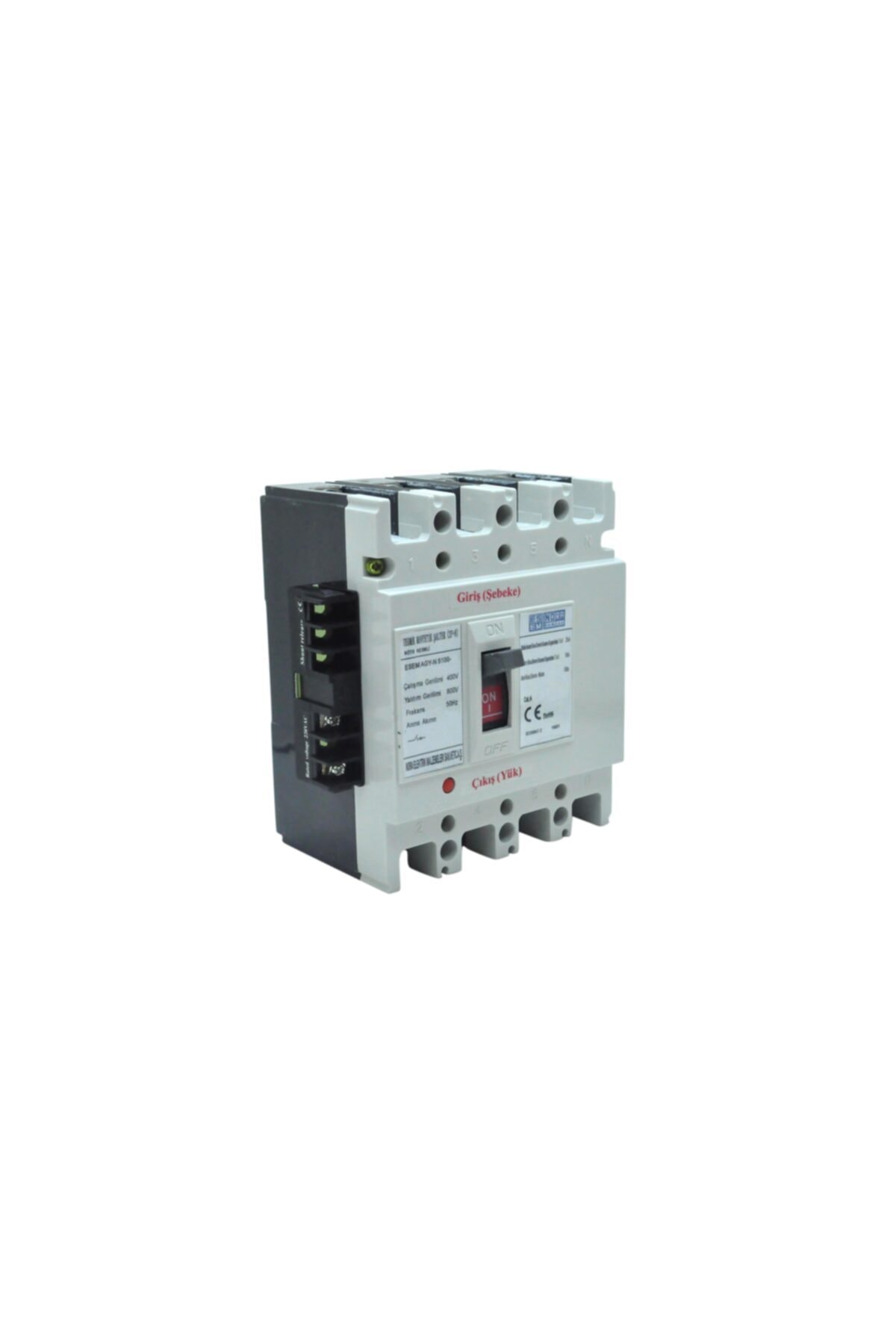Esem 50a (3x50a+n) Nötr Kesmeli Açtırma Bobinli Termik Manyetik Şalter (agy-n5100-50)