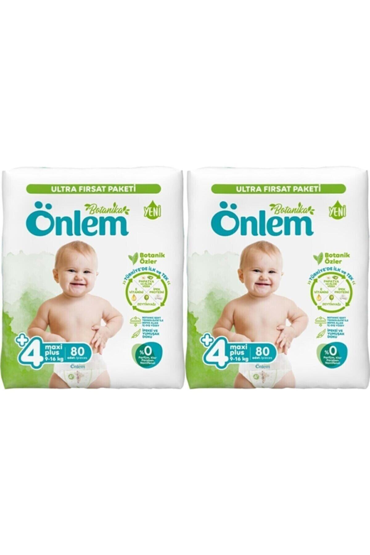 ÖNLEM Bebek Bezi Botanika 4+ Beden 9-16 kg 2 X 80 Adet