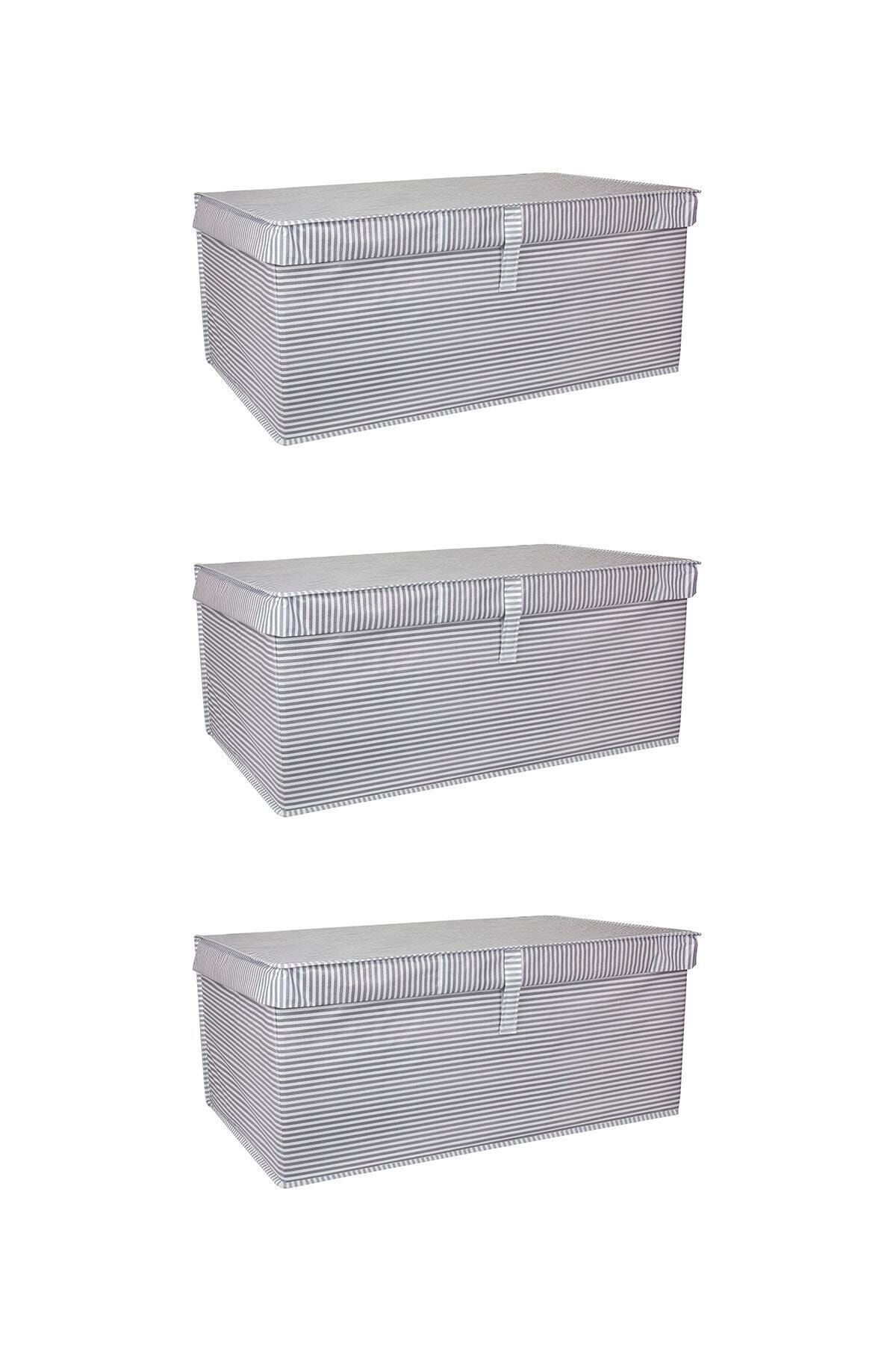 ALAS 3'lü Çok Amaçlı Kutu (megaplus 70x40x30 Cm) Seti Yeni Sezon Su Geçirmez Nano Teknoloji Kumaş