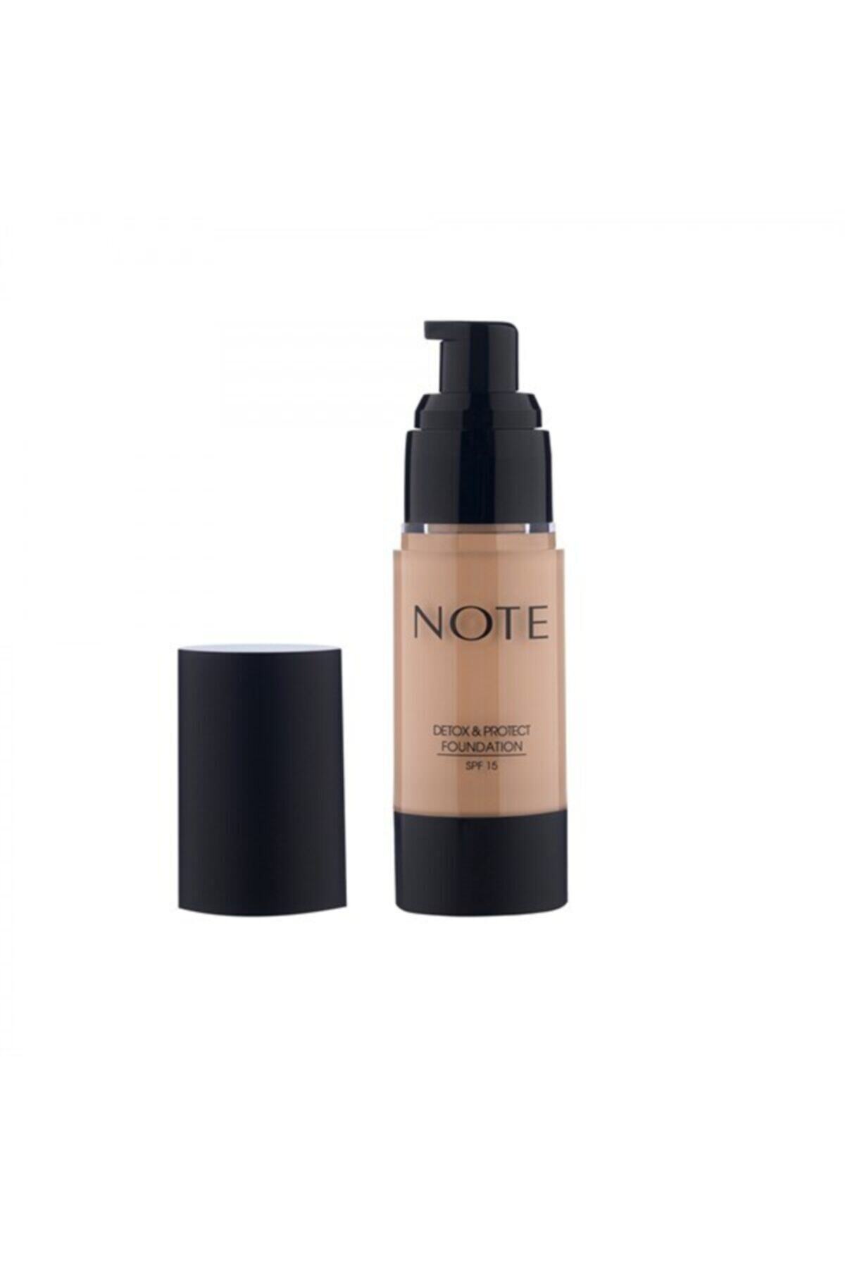 NOTE Koruyucu Etkili Fondöten - Detox Protect Foundation 04 Sand 30 ml 8680705312046