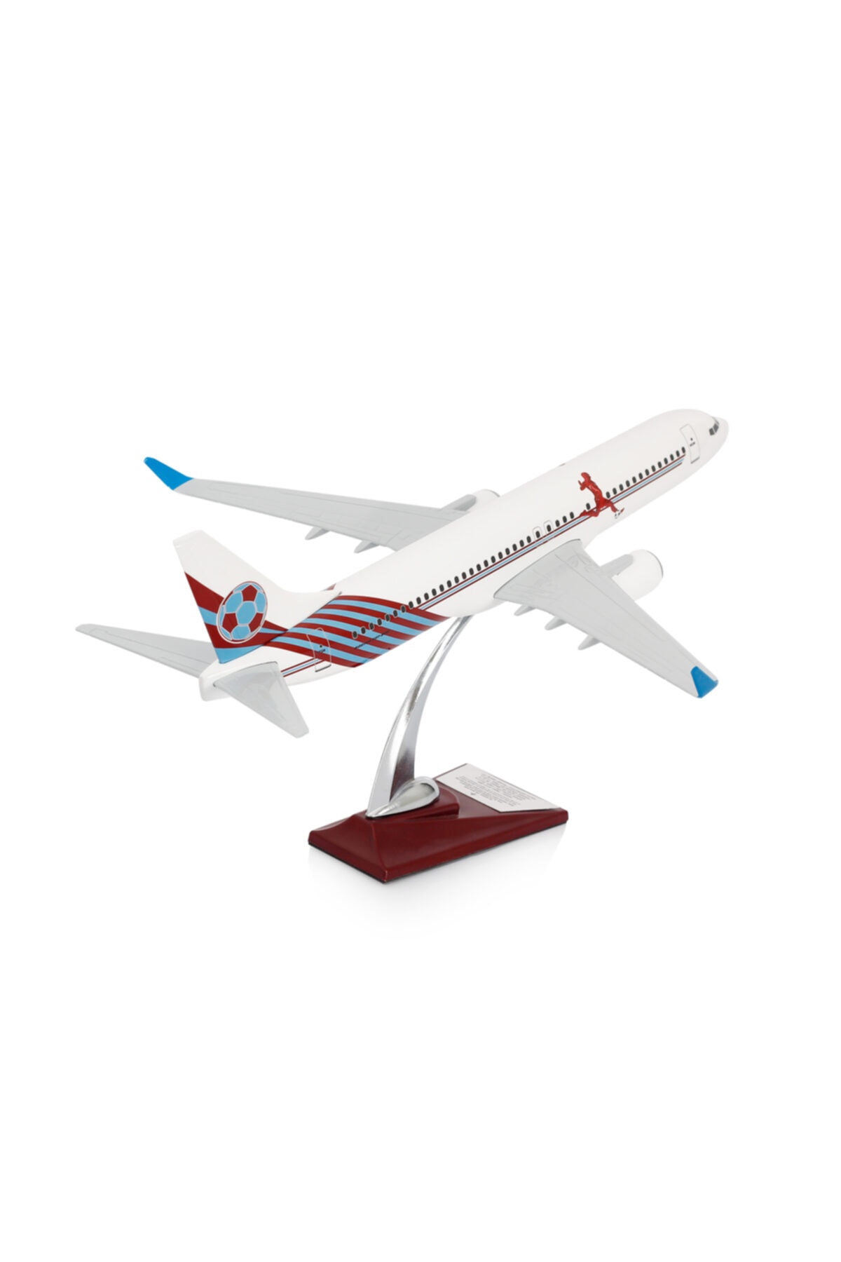 zekupp Boeing 737-800 Bordo Mavi Taraftar Özel Tasarımlı 1/100 Maket Uçak, Model C