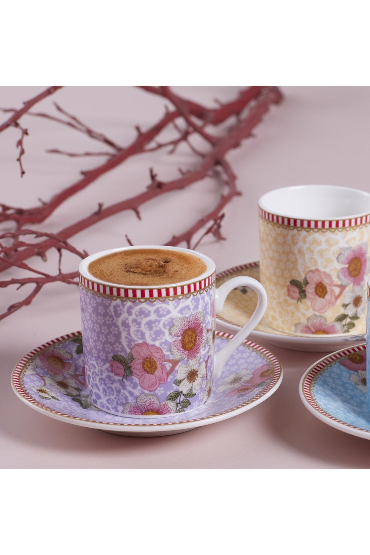 Karaca Diyara Asorti 6 Kişilik Kahve Fincanı Takımı 80 ml