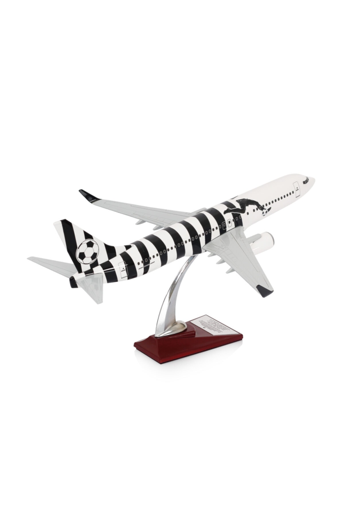 zekupp Boeing 737-800 Beyaz Siyah Taraftar Özel Tasarımlı 1/100 Maket Uçak, Model A